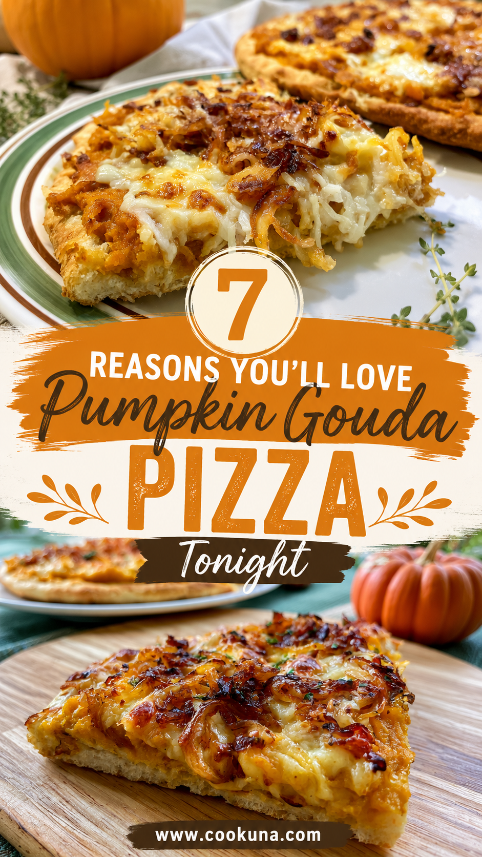 Pumpkin Gouda Pizza with Caramelized Onions