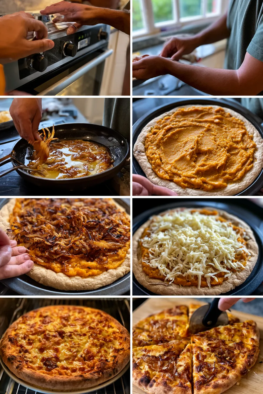 Pumpkin Gouda Pizza with Caramelized Onions
