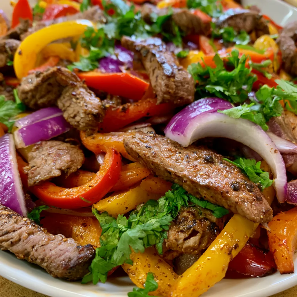 Sheet Pan Beef Fajitas