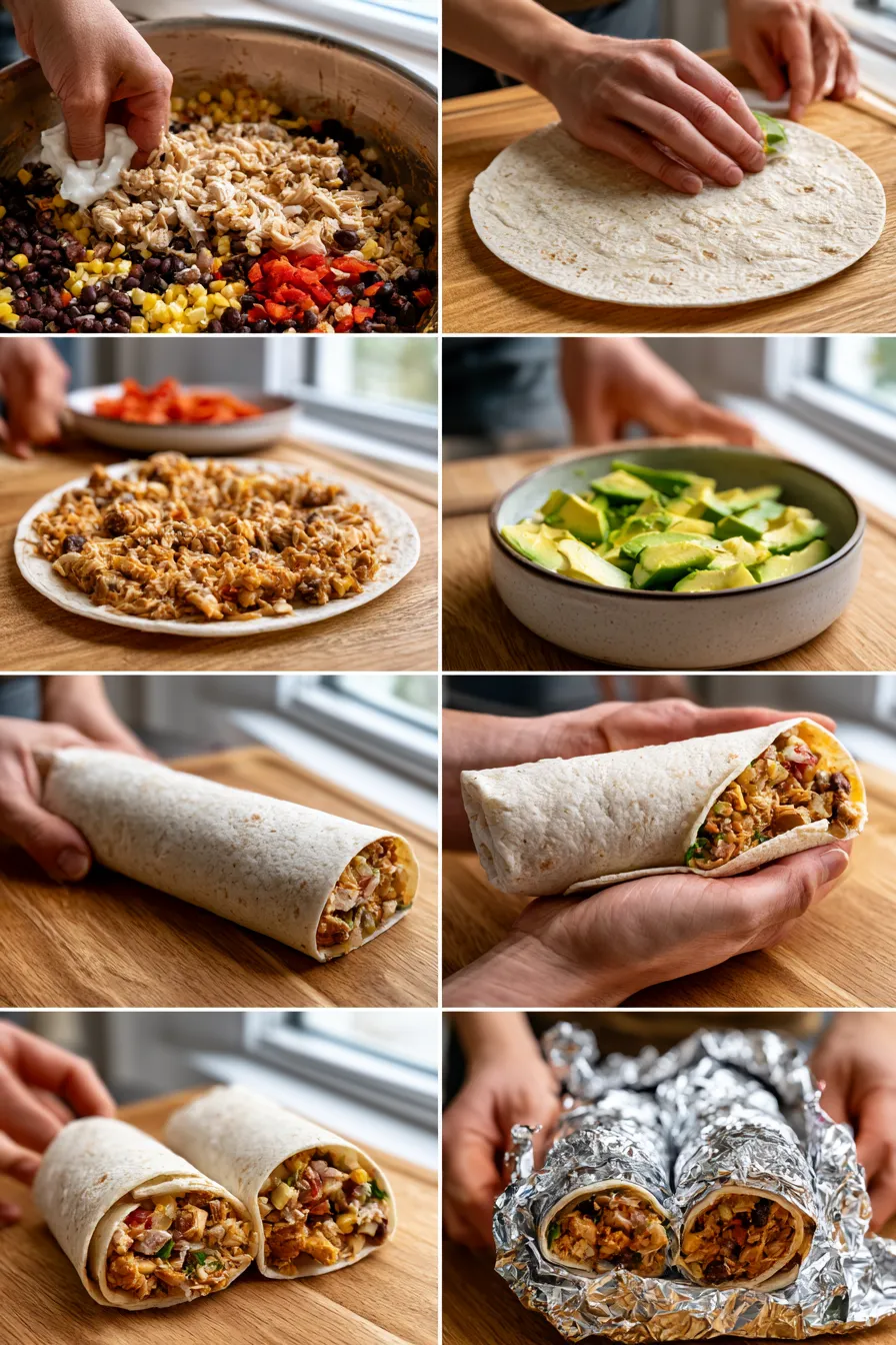 Southwestern Shredded Chicken Wraps