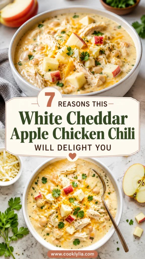 White Cheddar Apple Chicken Chili