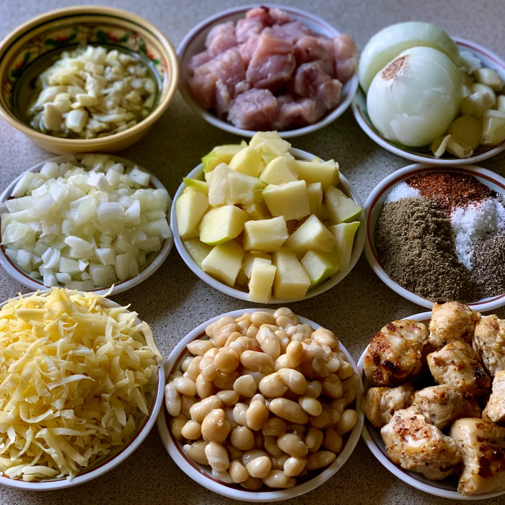 White Cheddar Apple Chicken Chili