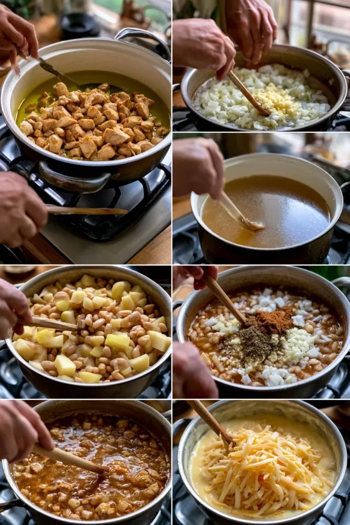 White Cheddar Apple Chicken Chili
