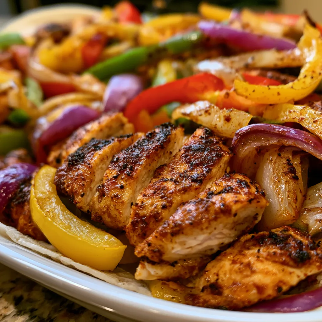 30 minute sheet pan chicken fajitas