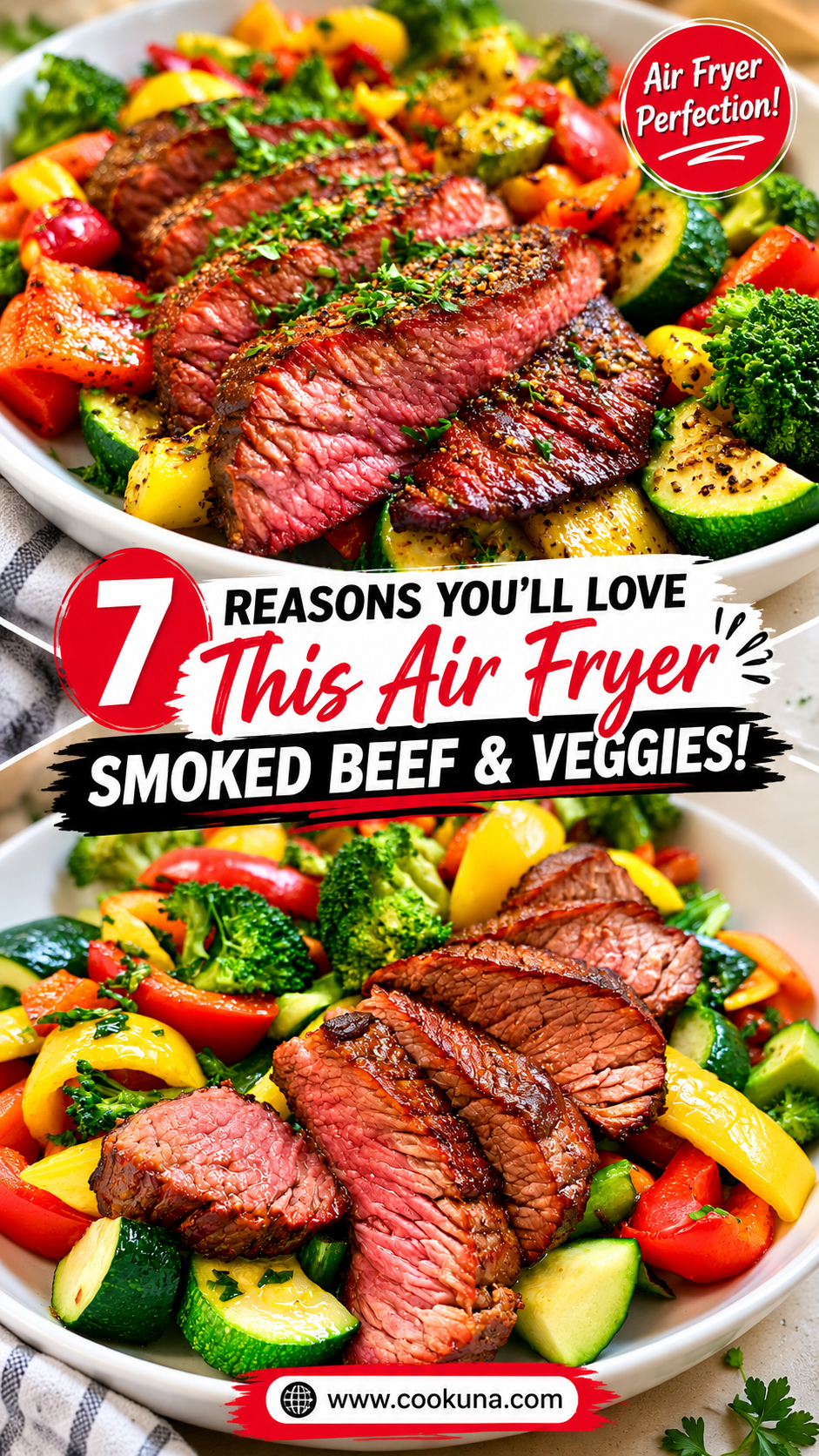 Air Fryer Smoked Beef and Veggies