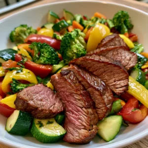 Air Fryer Smoked Beef and Veggies
