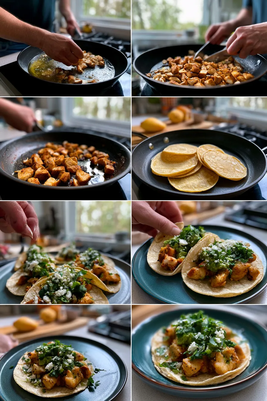 Authentic Chicken Street Tacos