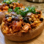 BBQ Chicken Stuffed Sweet Potatoes