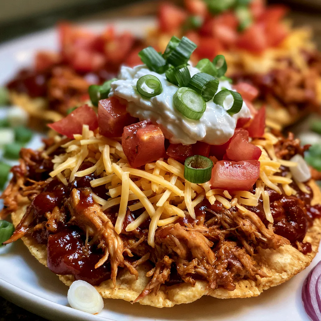 BBQ Chicken Tostadas