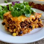 Beef Enchilada Rice Casserole