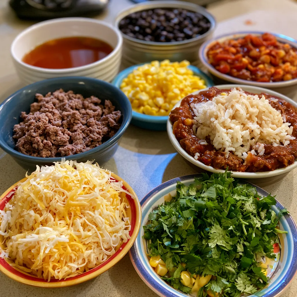 Beef Enchilada Rice Casserole