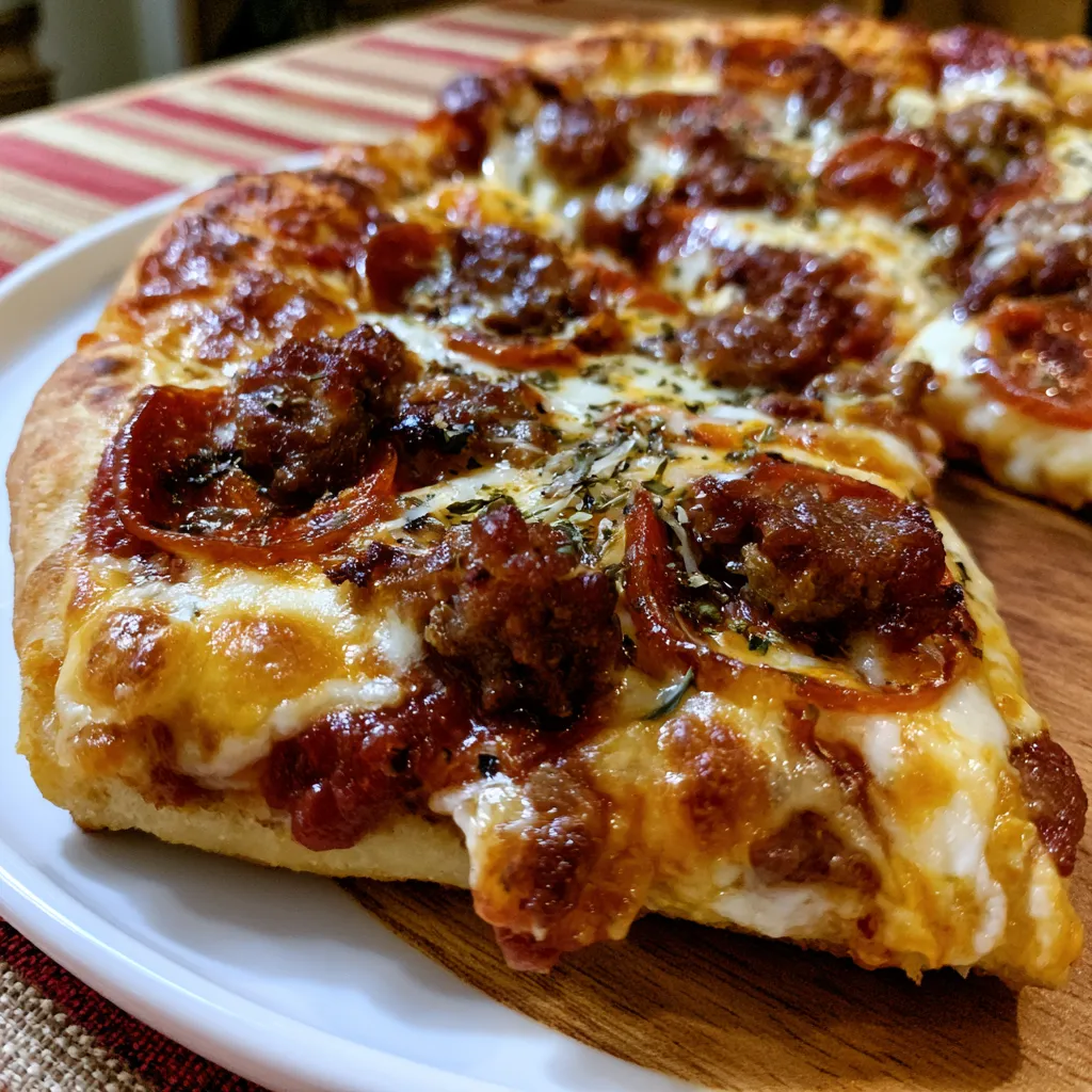 Beef Pepperoni Pizza