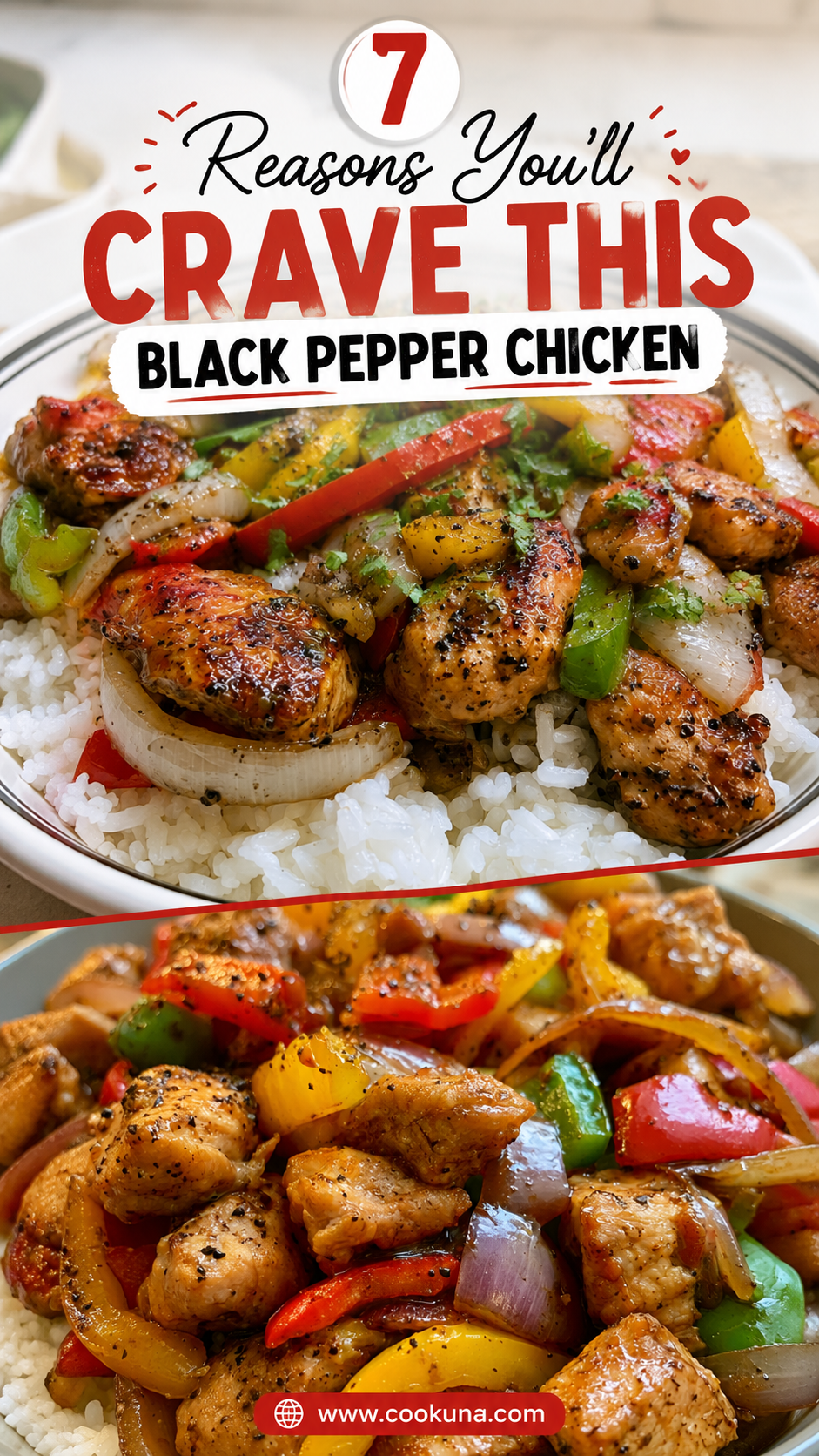 Black Pepper Chicken with Peppers and Onions