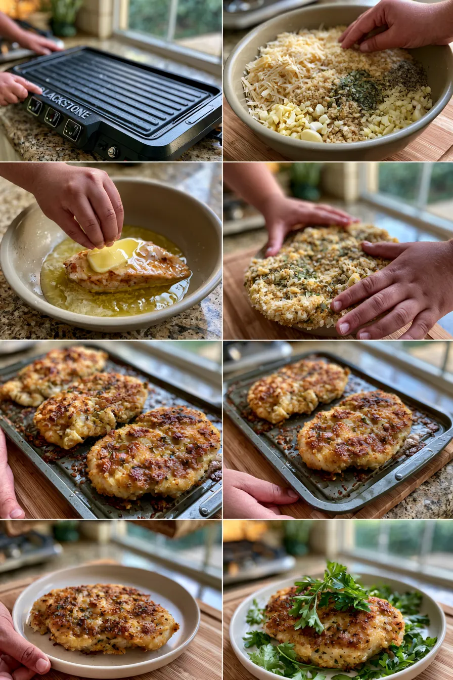 Blackstone Garlic Parmesan Chicken