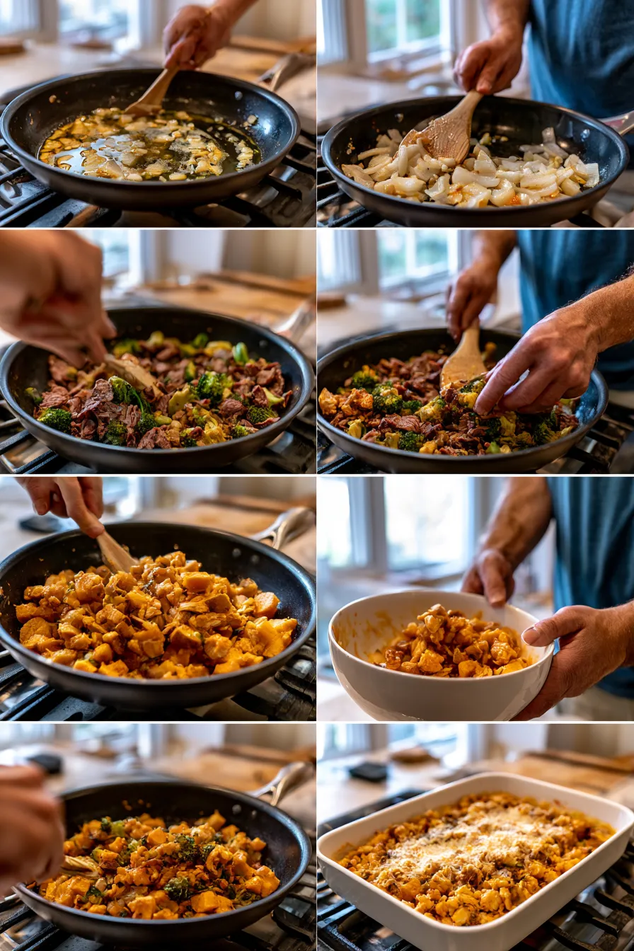 Buffalo Chicken Sweet Potato Casserole