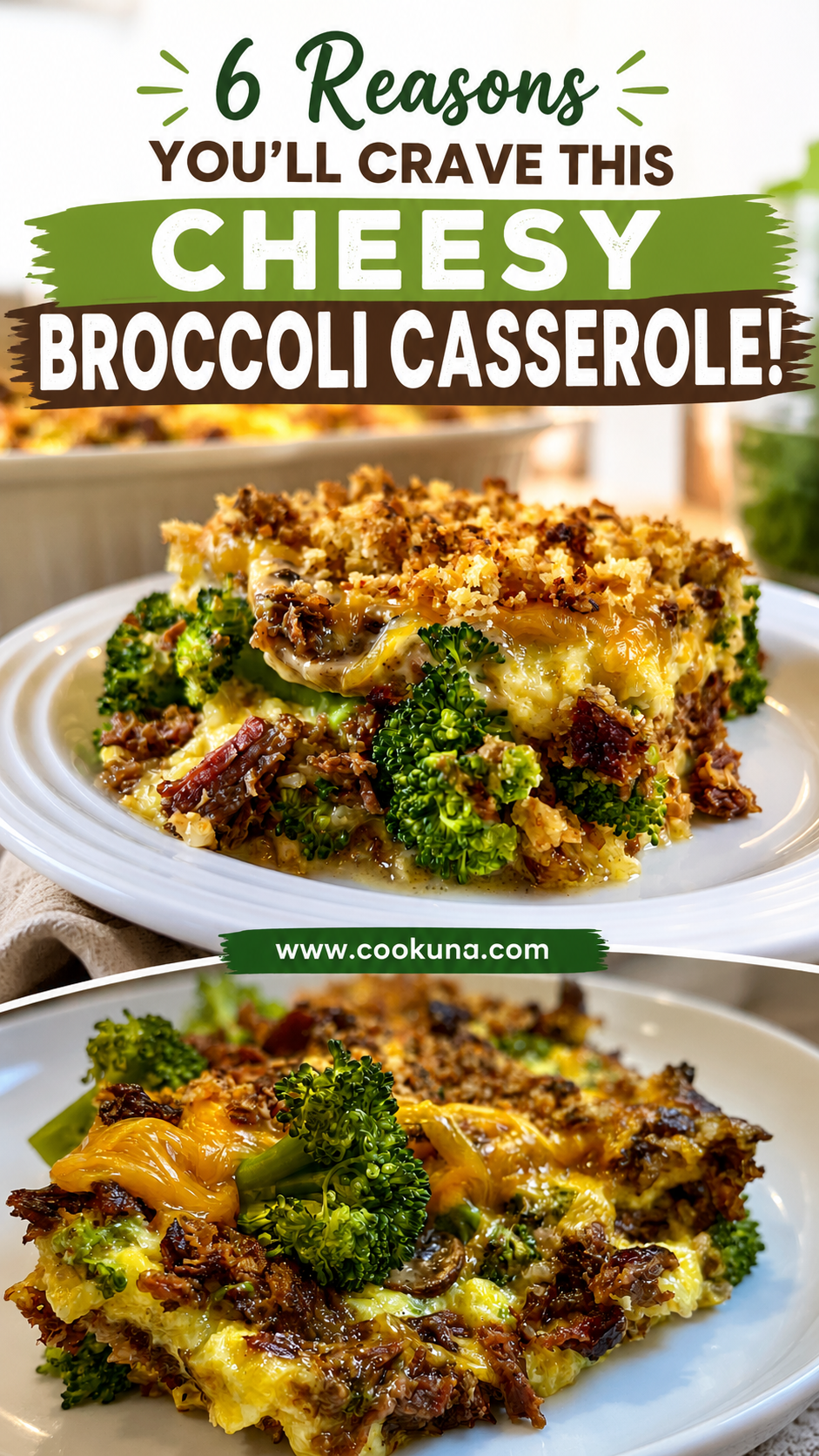 Cheesy Broccoli Casserole with Smoked Beef