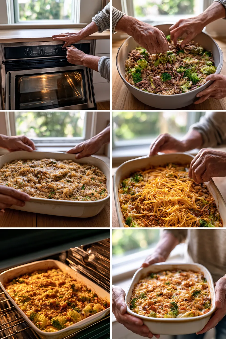 Cheesy Broccoli Casserole with Smoked Beef