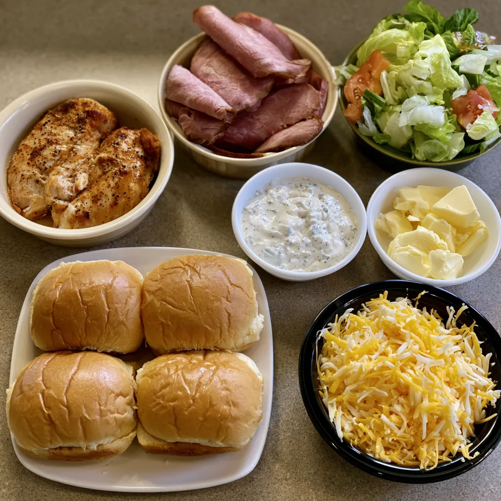 Cheesy Chicken Smoked Beef Ranch Sandwich