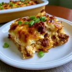 Cheesy Chicken and Smoked Beef Casserole