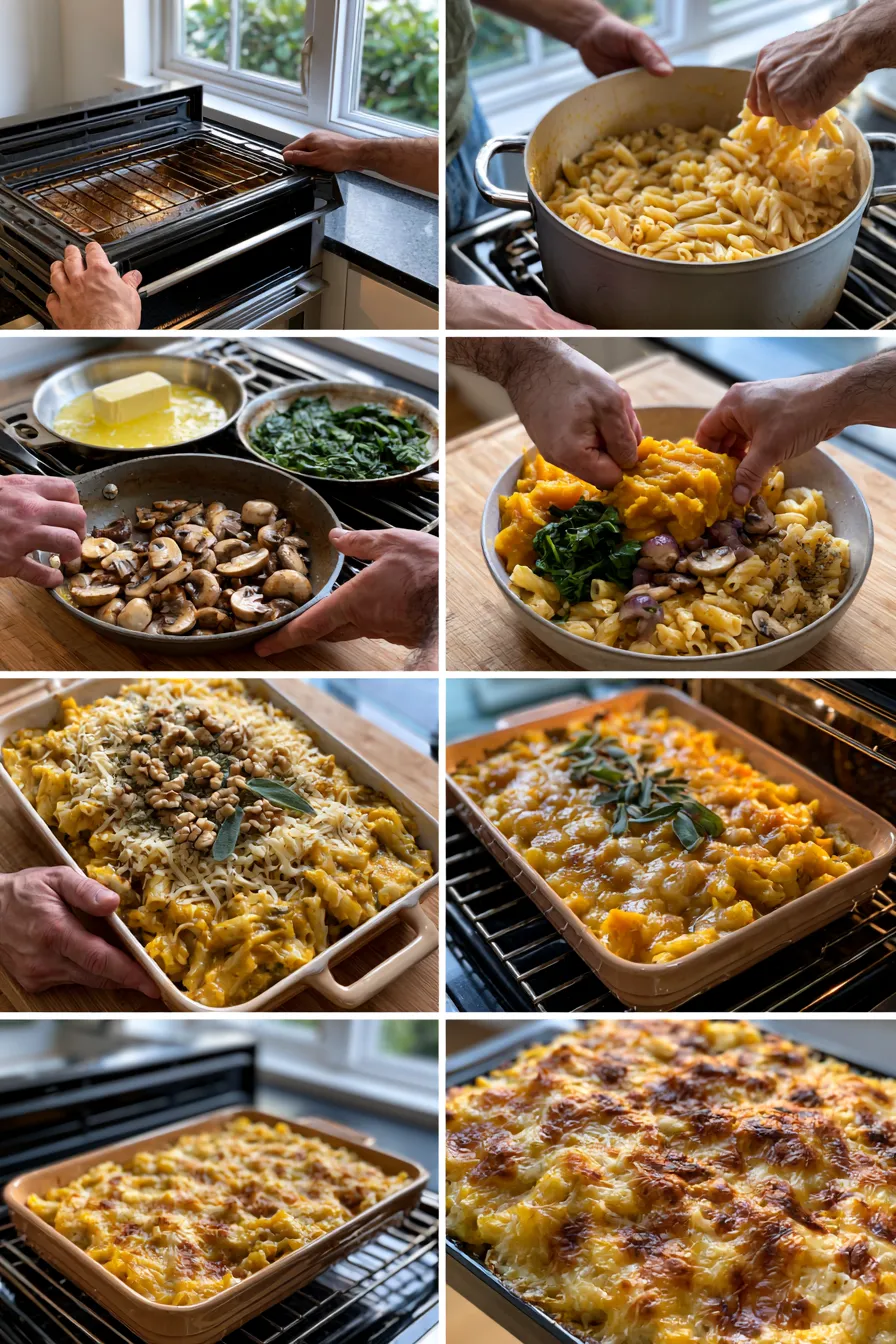 Cheesy Pumpkin Pasta Bake