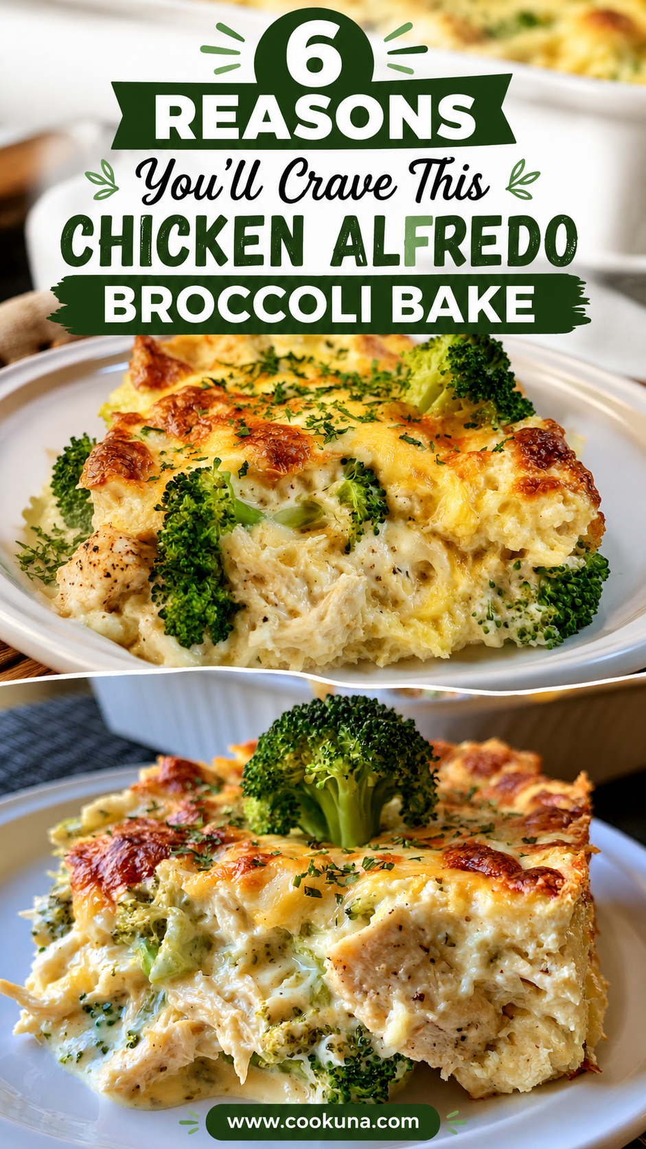 Chicken Alfredo Broccoli Bake