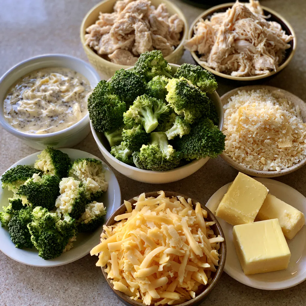 Chicken Alfredo Broccoli Bake