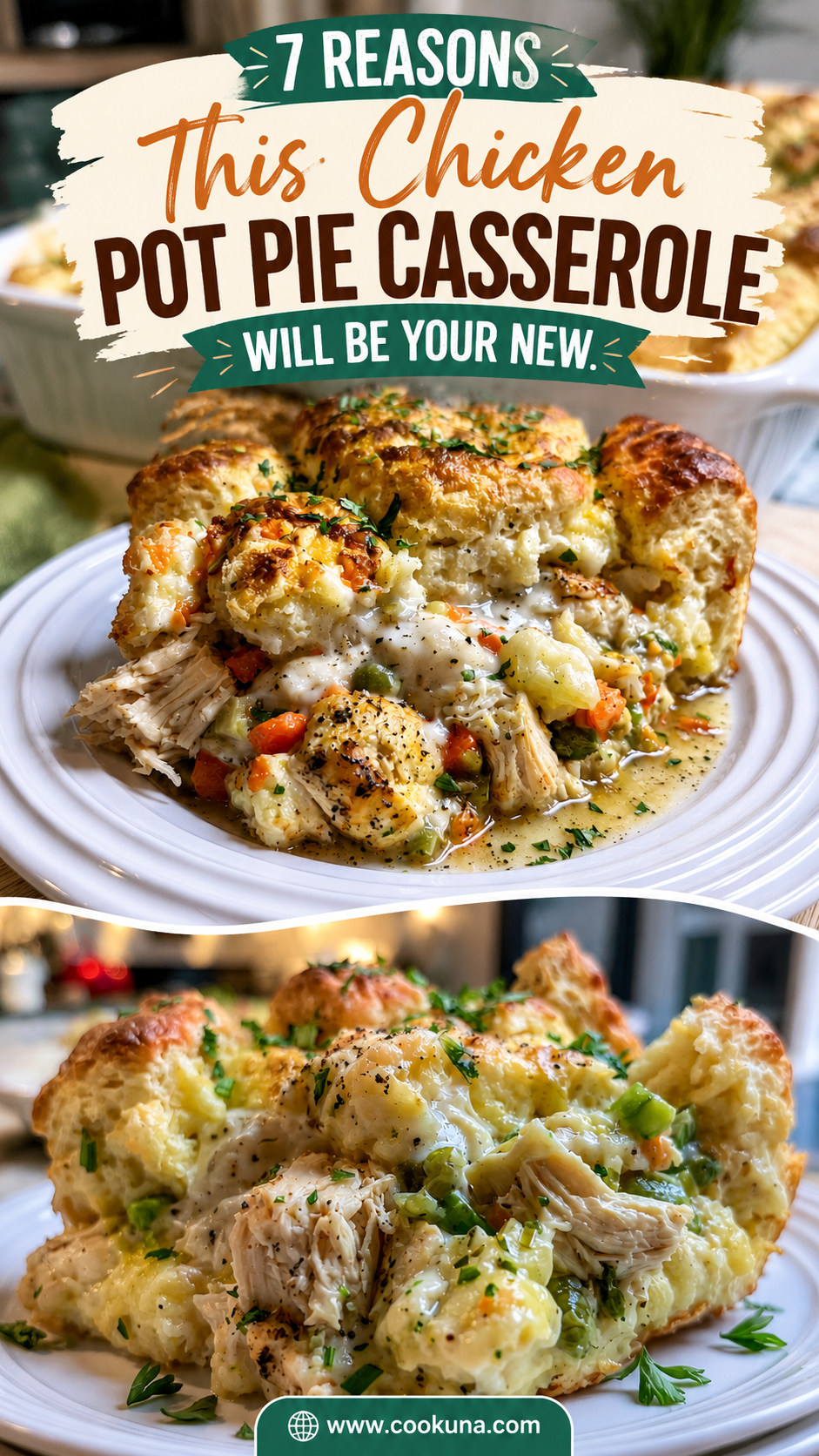 Chicken Pot Pie Bubble Up Casserole