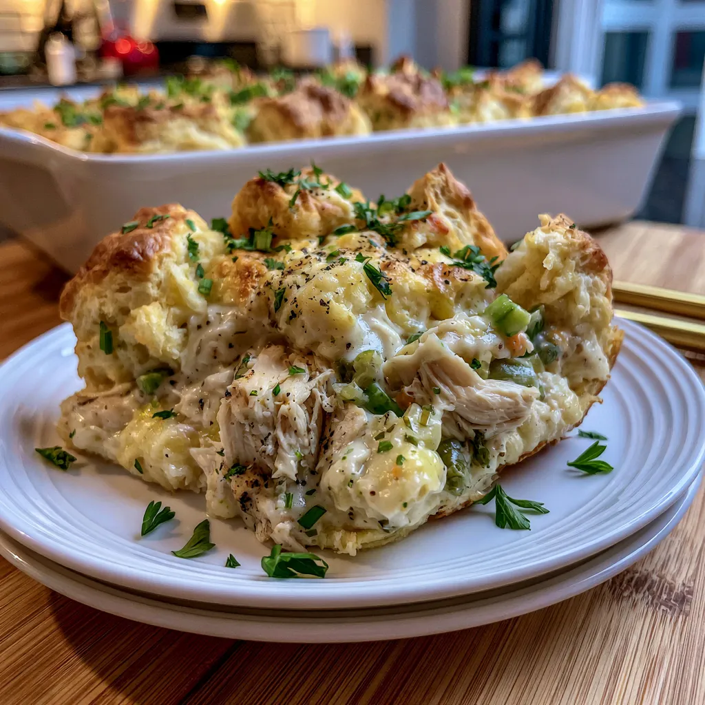 Chicken Pot Pie Bubble Up Casserole