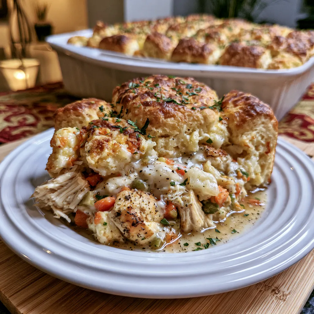 Chicken Pot Pie Bubble Up Casserole