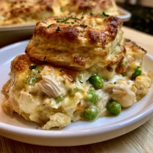 Chicken Pot Pie with Biscuits