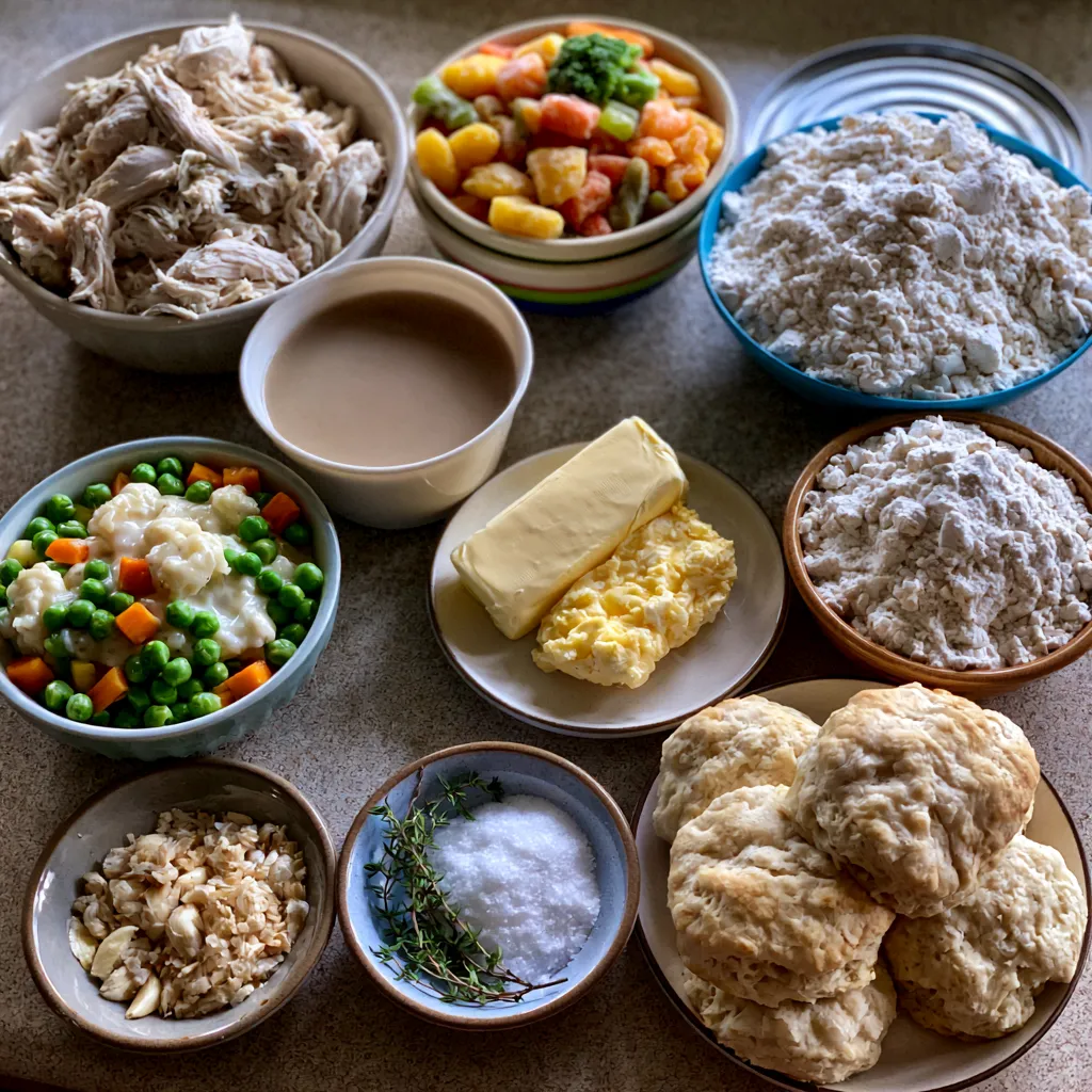 Chicken Pot Pie with Biscuits