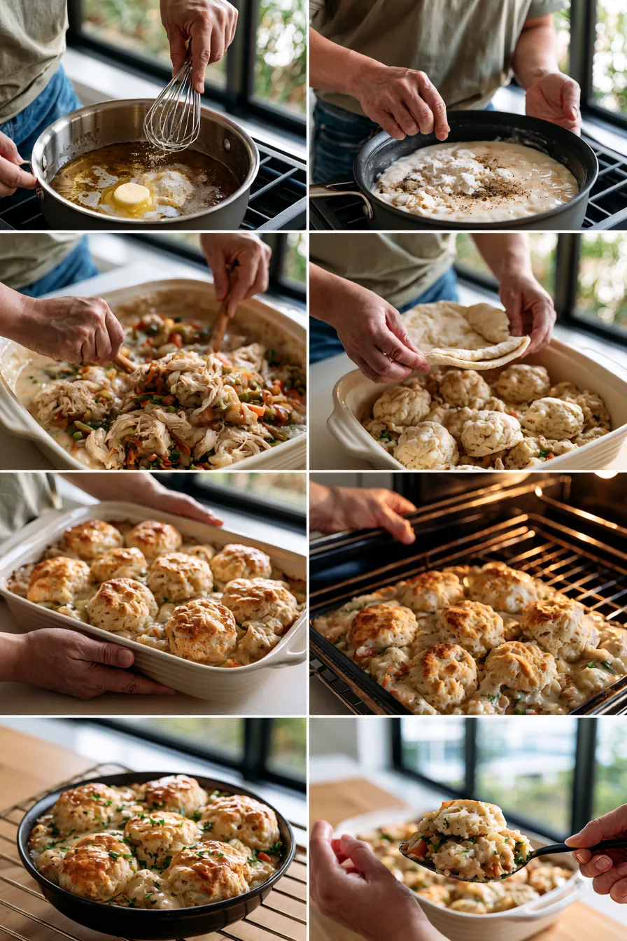 Chicken Pot Pie with Biscuits
