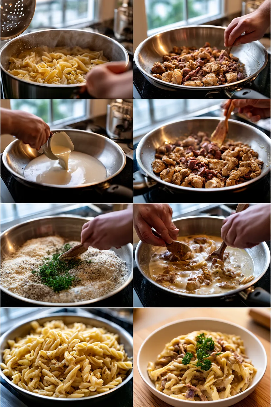 Chicken Smoked Beef Ranch Pasta