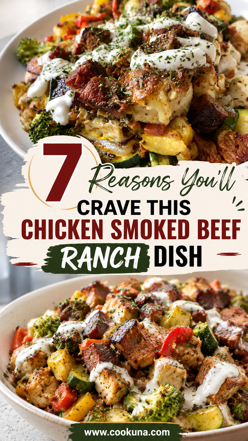 Chicken Smoked Beef Ranch and Veggies