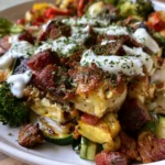 Chicken Smoked Beef Ranch and Veggies