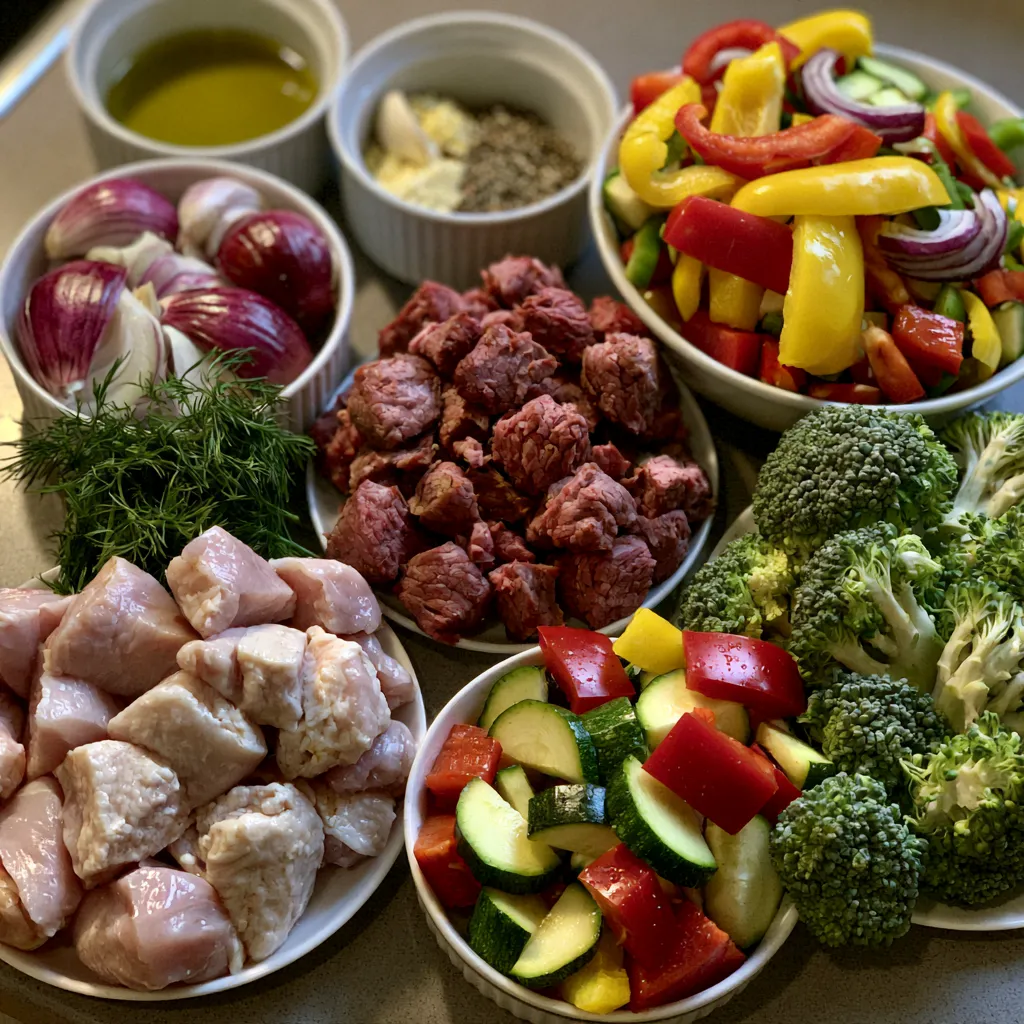 Chicken Smoked Beef Ranch and Veggies