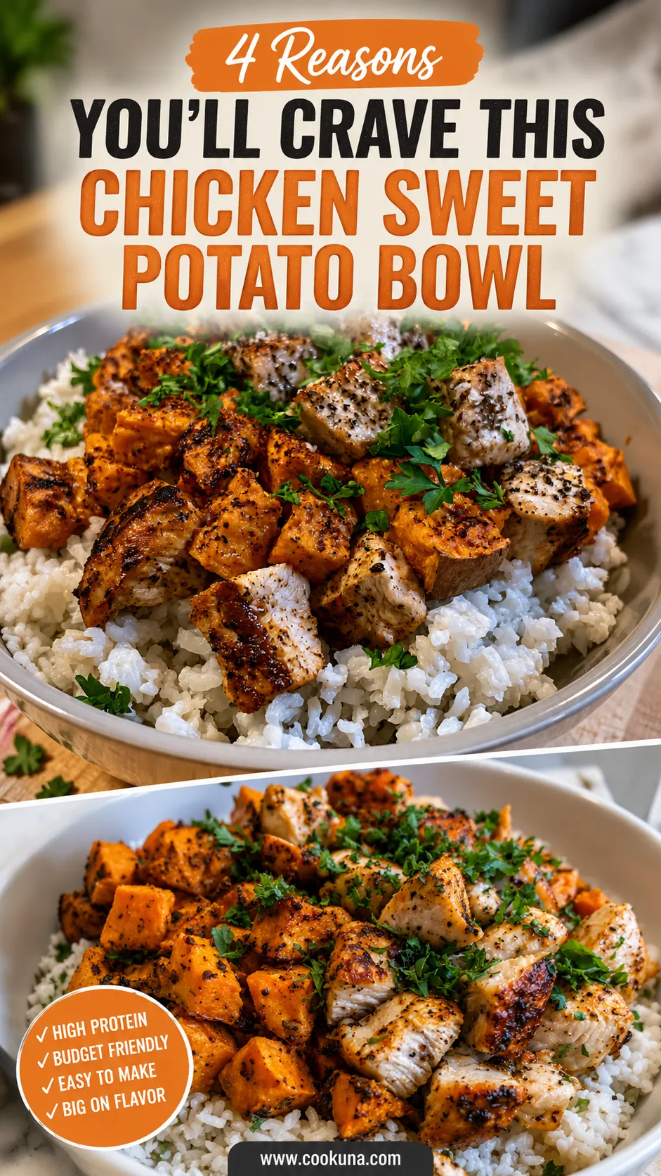 Chicken Sweet Potato Rice Bowl
