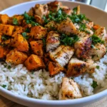 Chicken Sweet Potato Rice Bowl