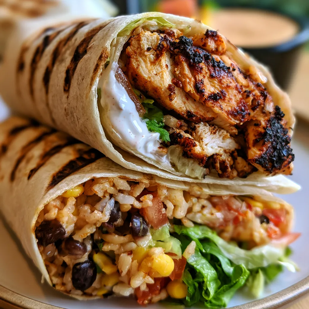 Chipotle Ranch Grilled Chicken Burrito