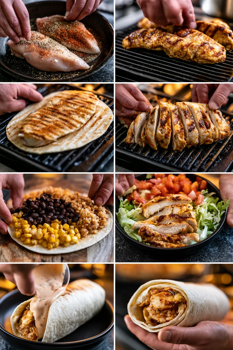 Chipotle Ranch Grilled Chicken Burrito