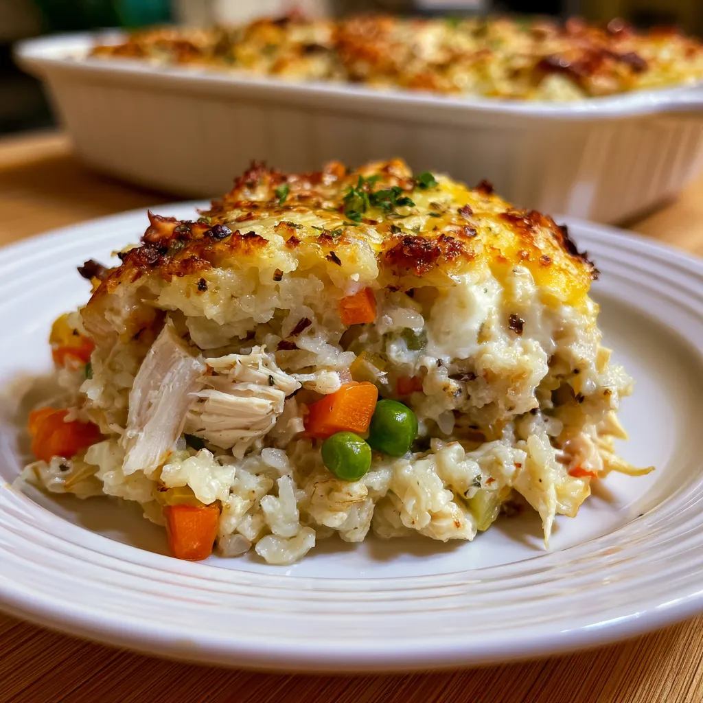 Comforting Chicken Rice Casserole