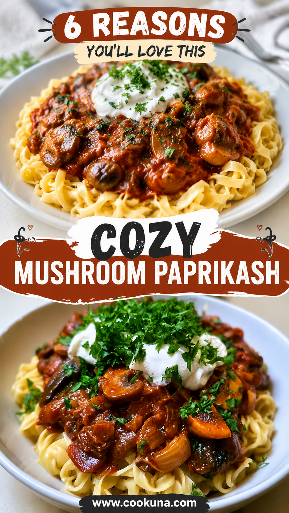 Cozy Hungarian Mushroom Paprikash