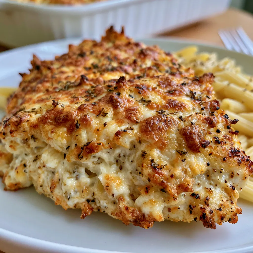 Creamy Baked Asiago Chicken