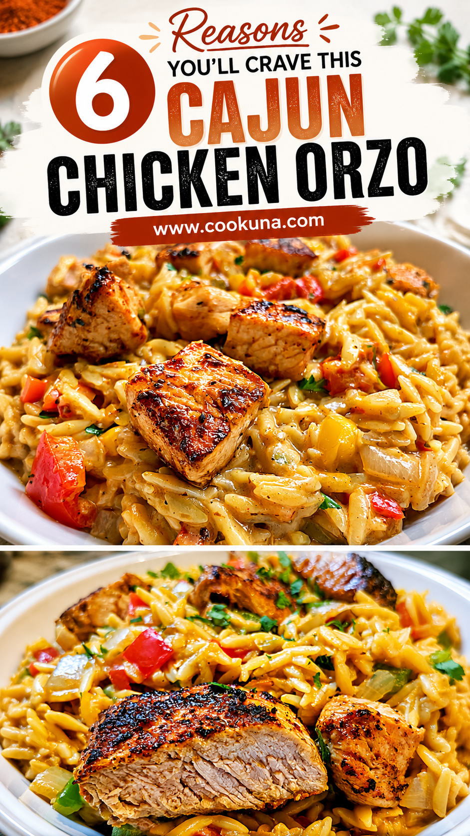 Creamy Cajun Chicken Orzo