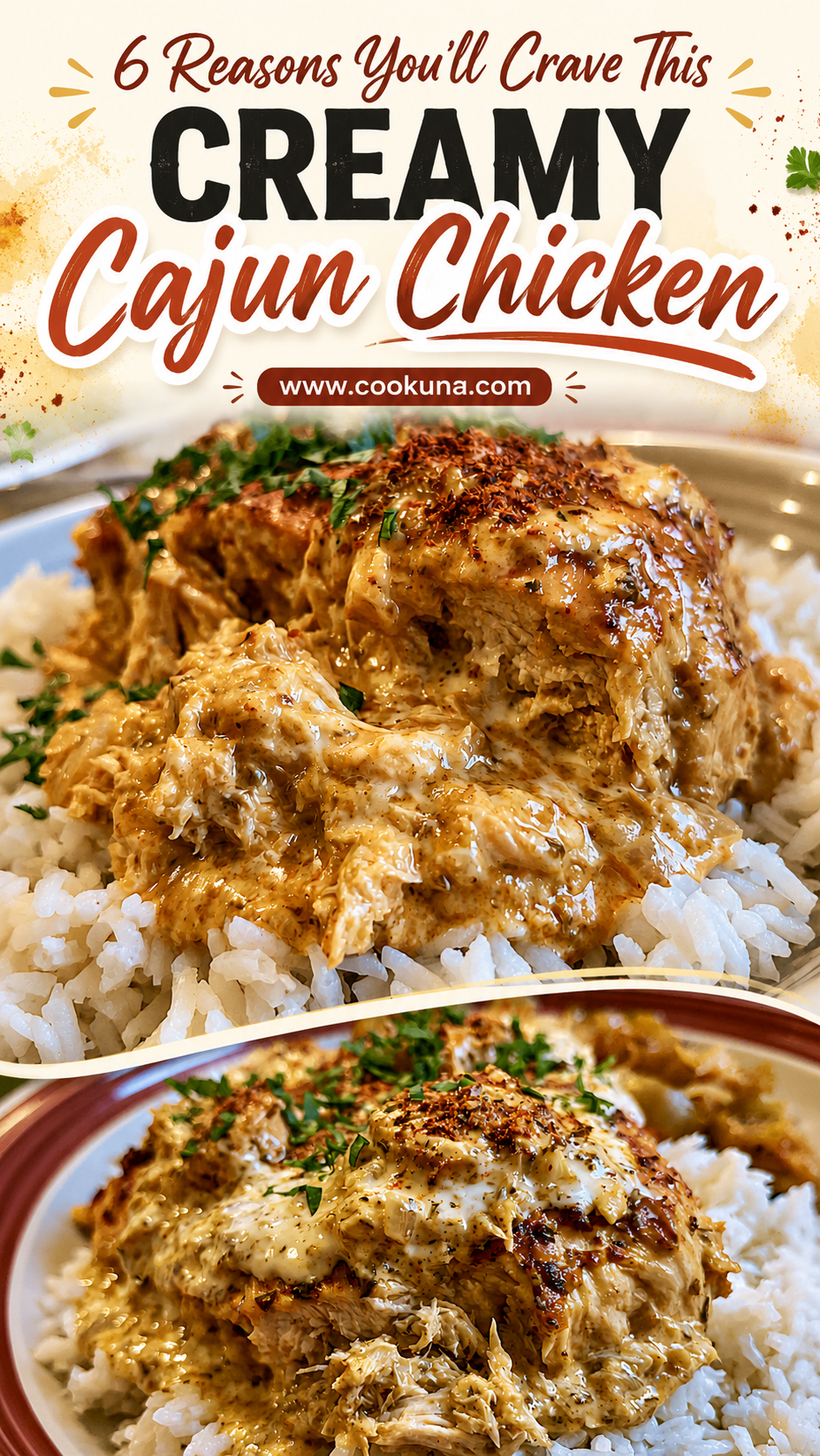 Creamy Cajun Chicken in Crockpot