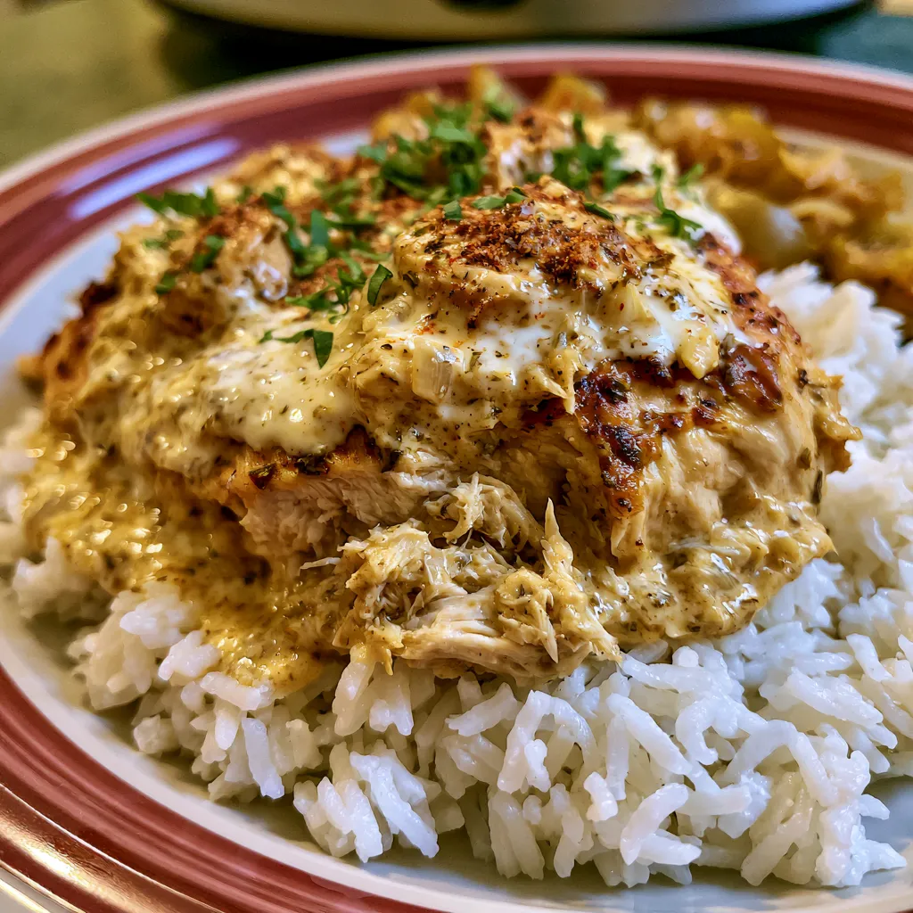 Creamy Cajun Chicken in Crockpot