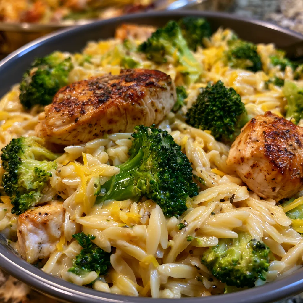 8 Reasons You'll Crave This Creamy Cheesy Chicken Broccoli Orzo.
