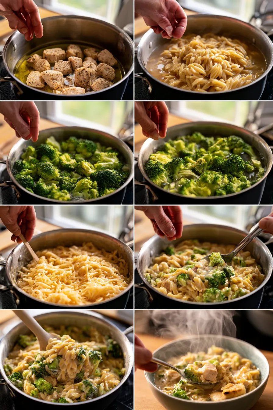 8 Reasons You'll Crave This Creamy Cheesy Chicken Broccoli Orzo.