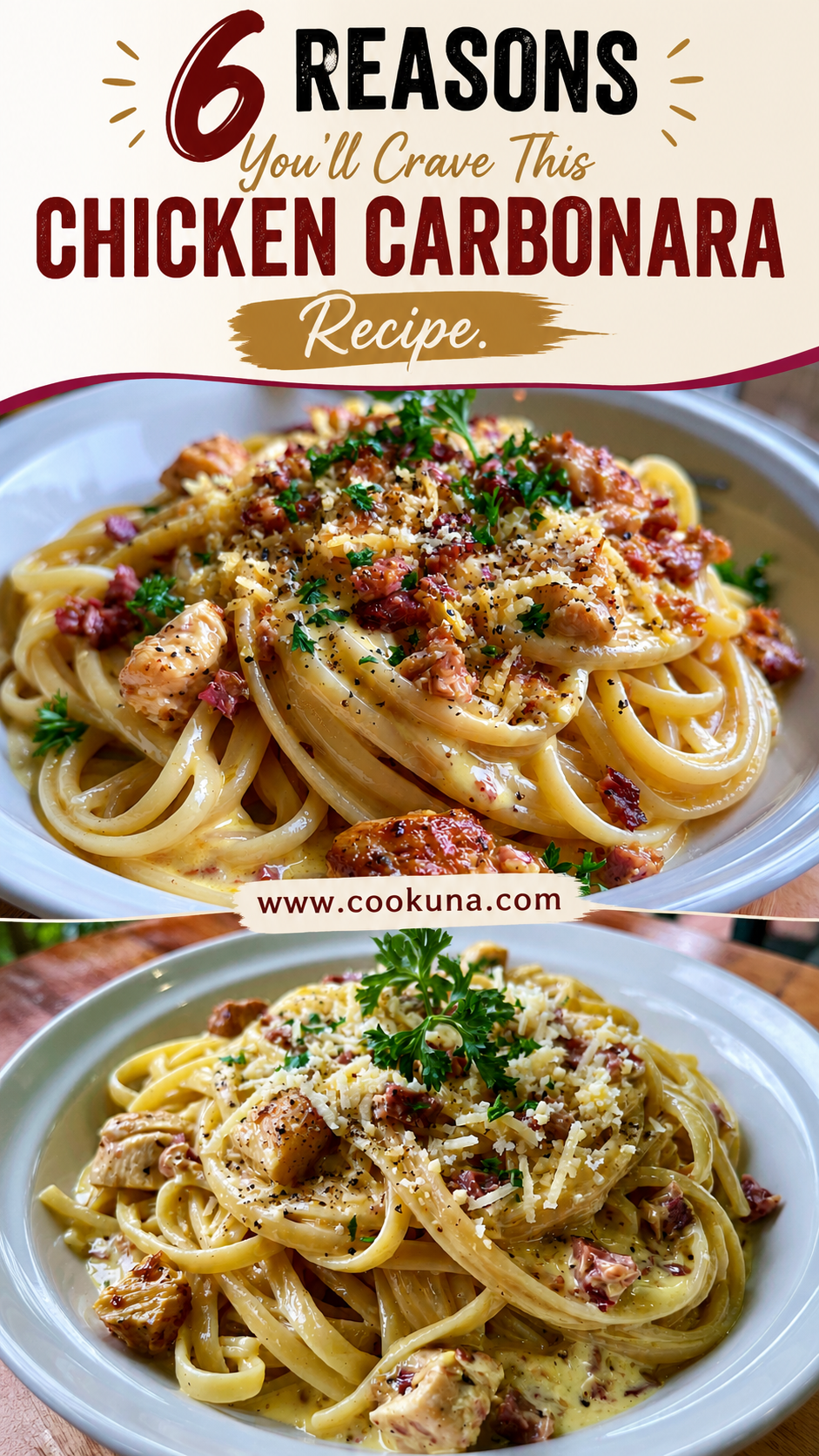 Creamy Chicken Carbonara with Smoked Beef