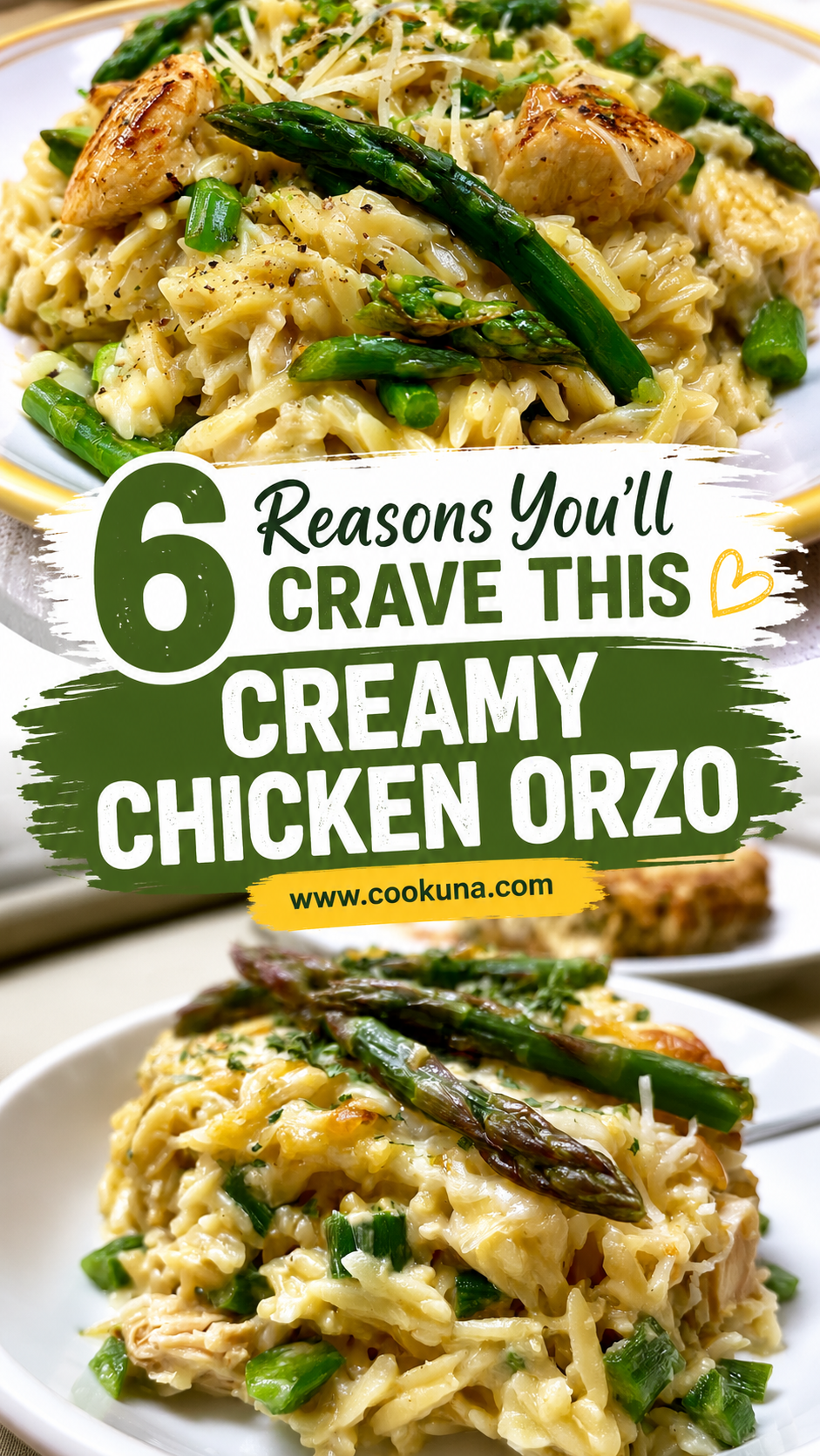 Creamy Chicken Orzo with Asparagus